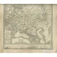 Russia d'Europa Stampa Antica Atlante di Stieler Giusto Perthes Gotha