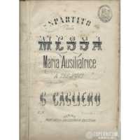 Spartito Musicale della Messa di Maria Ausiliatrice A Tre Voci Teologo Giovanni Cagliero