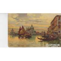 Cartolina Postale Dipinta Venezia - Canal Grande - Salute