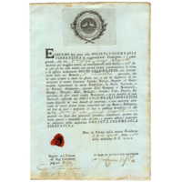 Riconoscimento come Membro della Società Colombaria Fiorentina del Sig. Lorenzo Gargiolli con Autografo del Presidente Gino Capponi