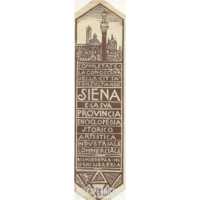Segnalibro Pubblicitario Enciclopedia Storico Artistica Industriale Siena e Provincia