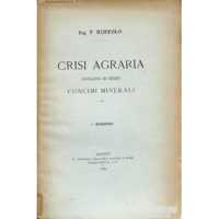 Libro Crisi Agraria Concimazione terreni concimi minerali Ruffolo 1889